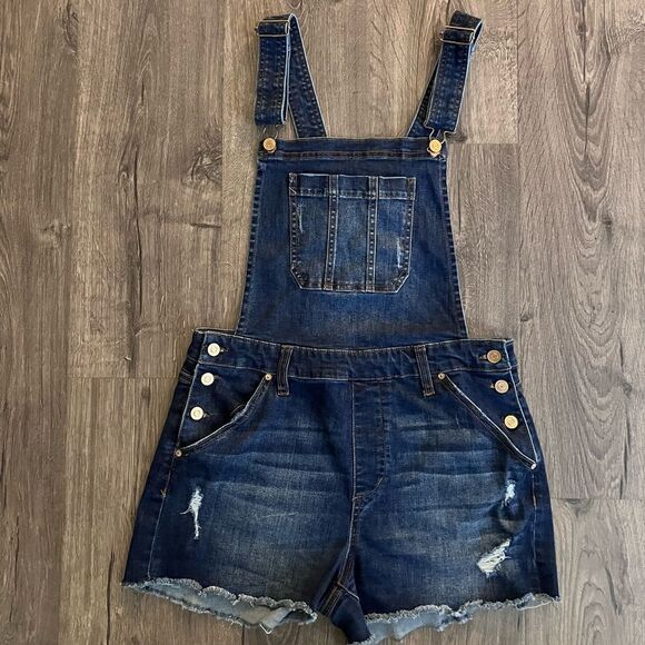 No Boundaries Juniors' Fashion Shortalls Sz: L ( 11-13 ) - Picture 1 of 5